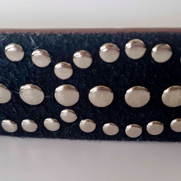 Womens Brown Leather Rhinestone Belt main image 4